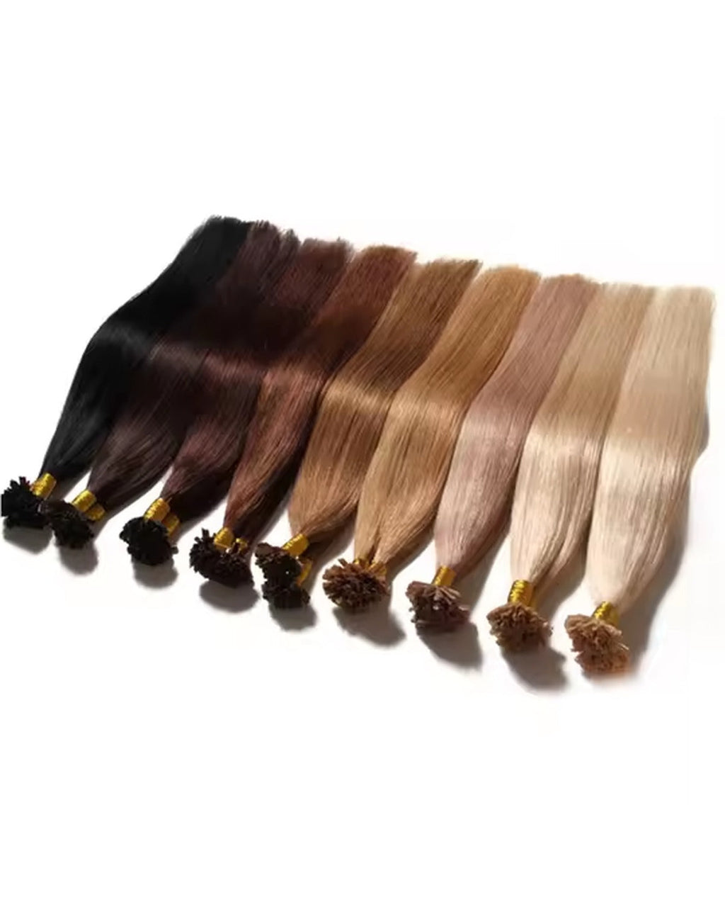 Dream Lux Keratin Extensions – färgkarta med flera nyanser (leverantörsbild)
